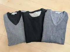 ニットセーター 3点セット グレー ブラック