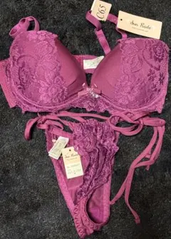 Sun Rode パープル ブラジャーショーツセット M