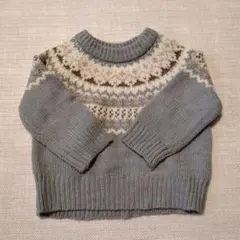 RAT-A-TATR＊ラッタッター　 ニット　セーター　90　フェアアイル柄