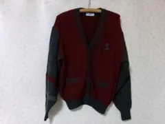 91114　マンシングウェア　カーディガン　ボルドーｘグレー　SA