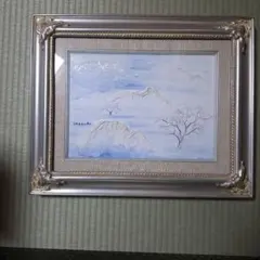 R. Danford 油彩画 鹿と滝の風景画 額装 - メルカリ