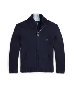 新品　定番品　ポロ　ラルフローレン　コットン　フルジップ　セーター　130