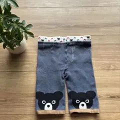 ミキハウス ダブルB パンツ 90 2枚セット ストレッチ デニム風 ズボン