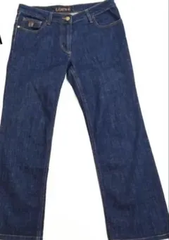 着用5回】LOEWE デニム 34 ドレープジーンズ ハンガー付 ドレープ