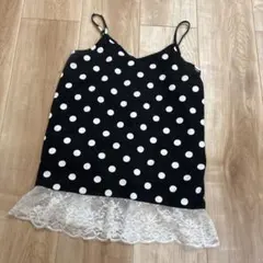 ロデオクラウンズ　レース　ドット　水玉　キャミソール