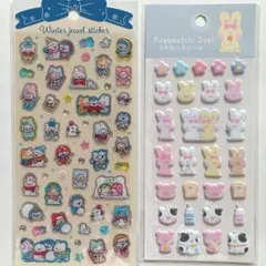 ウィンタージュエルシール　ふわもちシール 2点セット　シール帳　かわいい