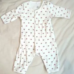 プチバトー 6m かたつむり柄ロンパース 裏地あり