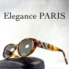 極美品　ElegancePARIS　サングラス　グリーンレンズ　べっ甲柄フレーム