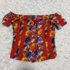 KENZO ケンゾー 花柄 オフショル 半袖 リボン エルカ期 イタリア製のサムネイル