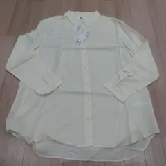 UNIQLO　レーヨンエアリーブラウス　 Yellow 長袖シャツ XL