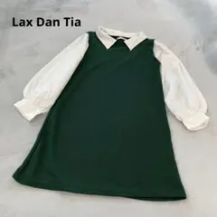 Lax Dan Tia しまむら 襟付きニットワンピース グリーン サイズL