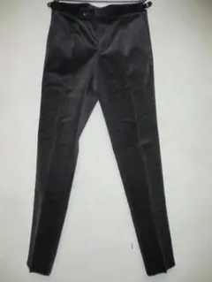 コーデュロイ ベルトレス ワンタックパンツ ブラウン 無地 84 ストレッチ