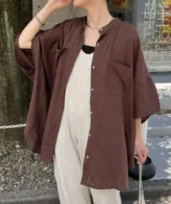 【現行販売品】未使用　CIAOPANIC TYPY リネンレーヨンドルマンシャツ