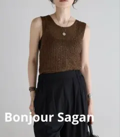 Bonjour Sagan 前後2WAYスパンコールノースリーブニットのサムネイル