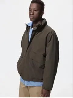 ユニクロ ウインドプルーフ・ブルゾン 4XL ダークブラウン