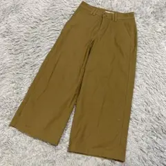something サムシング　ワイドレグパンツ　ワイドチノ　ブラウン　XS
