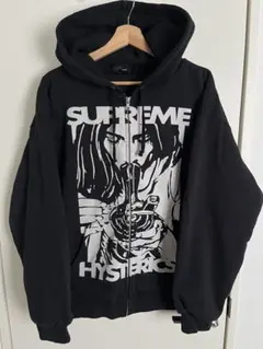 SUPREME フルジップパーカー テープロゴ 黒 L. SUPREME シュプリーム 14AW Logo Tape Zip Up Black ジップ