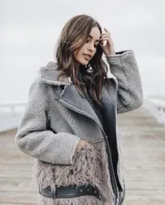 最終値下げ!!Boa Flight Jacket 【グレー / Mサイズ】のサムネイル
