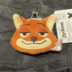 ズートピア　フェイスがま口ポーチ　ニック
