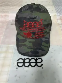 迷彩柄 赤色刺繍 キャップ③