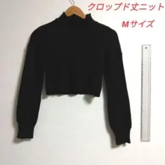 【即購入⭕️】黒 クロップド ニット Mサイズ 5/10まで