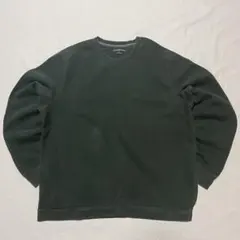 アメリカ古着　オリーブ　グリーン　カーキ　無地　スウェット　トレーナー　ワイド