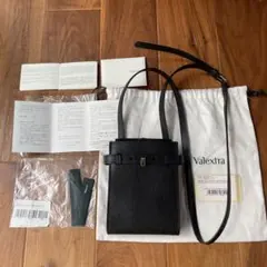 Valextra ヴァレクストラ スリムB トラッコリーナショルダー バッグ　黒のサムネイル