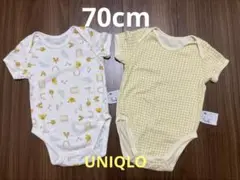 UNIQLO ベビー ロンパース 70cm 2枚セット