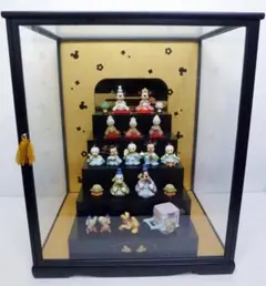 ディズニー ひな飾り 5段 ガラスケース付 雛壇 ひな壇 お雛様 ひな人形
