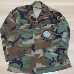 韓国空軍憲兵レンジャー 蛙迷彩戦闘服上衣 徽章多数 XL 実物中古