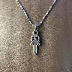 ビンテージ ネックレス シルバー ハートダガー Sterling silver - メルカリ