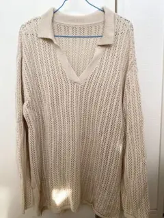 美品✨　リブラキュー　メッシュニットスキッパープルオーバーのサムネイル