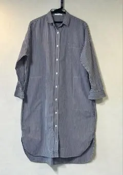 シャツワンピース★ロング　ストライプ　L[