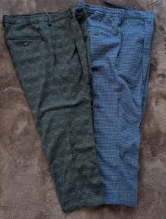 (新品·未使用)メンズ·紳士パンツ 2本セット売り　黒系&青系(Ｌ)