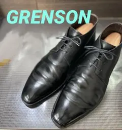 【訳あり】GRENSON グレンソン 英国 チャッカブーツ 黒 シューキーパー付のサムネイル