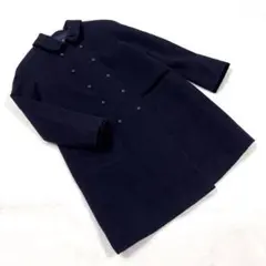 【ファミリア】ウール ロング コート フォーマル 受験 濃紺 ネイビー 女の子