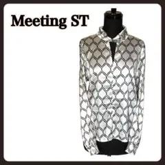 Meeting ST 幾何学模様 長袖シャツ