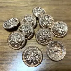 銅色装飾ボタン10枚セット