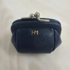 Hanae Mori ネイビーレザー 小銭入れ