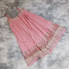 美品✨ PAGEBOY インド綿 2WAY キャミワンピース Mサイズ ピンク