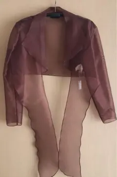 ボレロ ドレス用羽織物 9 ワインレッド/シースルー