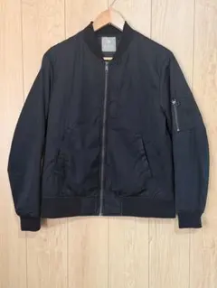 ナノユニバース MA-1 ブルゾン ブラック L レディース 中綿