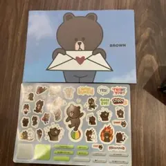 ブラウン キャラクターシールセット