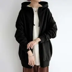 ロング丈 パーカー レディース アウター (Lサイズ)