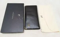 外観美品 dunhill ダンヒル 長財布 レザー 小銭入れ箇所有り 箱付き
