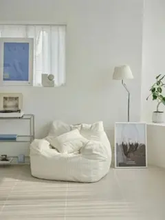 郵送不可⭐︎現地取引のみ⭐︎HUGME 2人掛けビーズソファ IVORY loosy-se-9230-363090_720x.jpg?