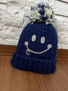 ビームスミニ　ニット帽　スマイル