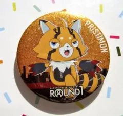 デジモン　ビートブレイク　プリスティモン　缶バッジ　ラウンドワン　ラウワン