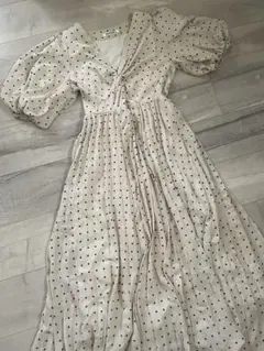 snidel ドットプリーツワンピース