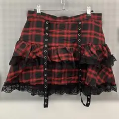 J732 ROMWE フリル付きミニスカート L